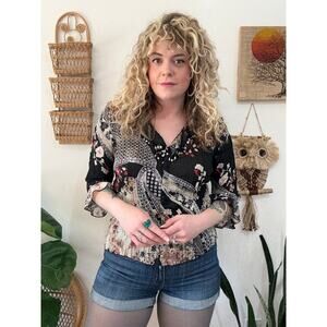 Y2K Beaded Fairycore Top size large